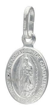 Dije Medalla Virgen Guadalupe Plata 925 Bebe Niño