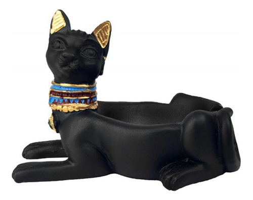 Cinzeiro Grande Gato Egipcio De Resina