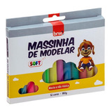 Massa De Modelar 12 Cores 180g Brw Mm6012