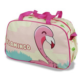 Bolsa Sacola Escolar Viagem Passeio Infantil Flamingo