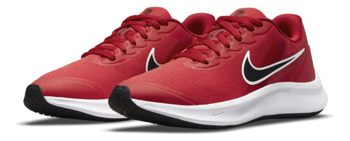 Tenis De Running Para Niños Grandes Nike Star Runner 3 Rojo Color Rojo Universitario/rojo Gimnasio/blanco/negro Talla 24 Mx