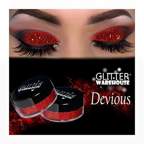 Devious Glitterwarehouse Red Holográfico, Polvo Suelto Con