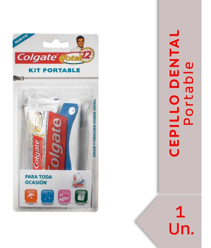 Pack X 3 Unid Cepillo Dental  Portable+ Crema Ant Colgate