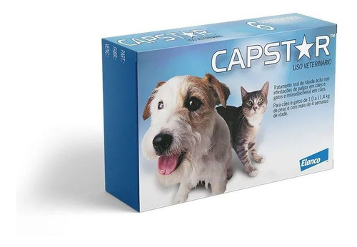 Capstar 11,4 Mg-cães E Gatos De Até 11,4 Kg 6 Comprimidos