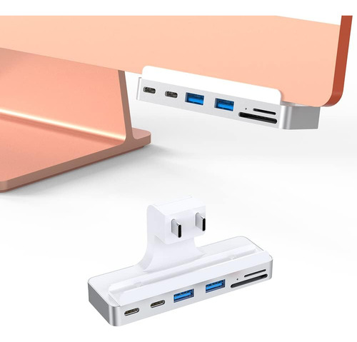 Hub Usb C 6 Puertos Usb C Lector Sd/micro Sd Blanco