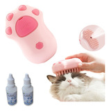 Cepillo Vaporizador 3 En 1 Gato Perro + Esencia 20 Ml*2