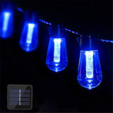 . 7m 20led Solar Water Drop Bulb String Luzes De Natal