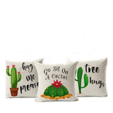 1pz Una Funda Almohada Cojín Decorativo Estampado Cactus 