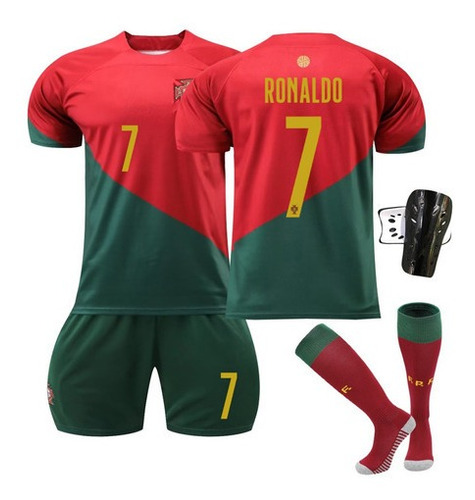 Camiseta Ronaldo No. 7, Calcetines + Equipo De Protección