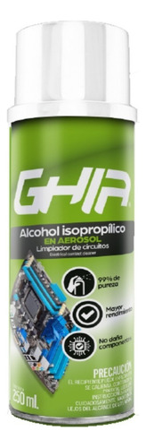 Alcohol Isopropílico En Aerosol De 250 Ml Ghia 99% Pureza