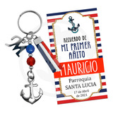 Souvenirs Llavero Ancla Náutico + Letra + Fleco + Tarjeta