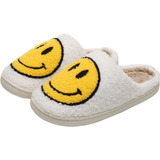 Pantuflas Cara Sonriente Para Mujeres Interiores Exteriores