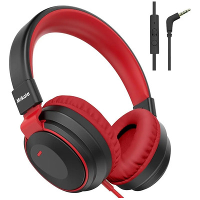 Auriculares Niños Volumen Limitado 85\u002F96db Cable Mic Escuela Color Obsidiana Ardiente | Meses sin interés
