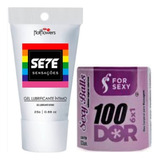 Gel Lubrificante 7 Sete Sensações + Bolinhas For Sexy 100dor