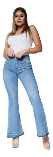 Jeans Acampanado Mujer Push Up Levanta Cola J14 Yasna