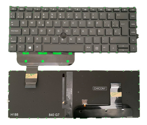 Teclado Hp Elitebook 840 G8 745 G7 745 G8 840 G7 Negro Ilumi