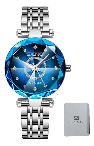 . Relojes De Cuarzo Inoxidables Con Diamantes Seno S042