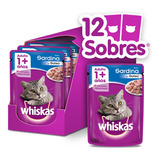 Whiskas Alimento Húmedo En Sobre Gato Sardina Salsa 12 Un