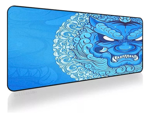 Alfombrilla Mousepads Gamer Dragon Azul 90cm X 40 Cm 3 Mm 