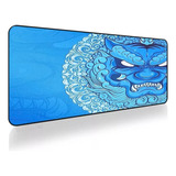 Alfombrilla Mousepads Gamer Dragon Azul 90cm X 40 Cm 3 Mm 