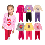 5 Conjunto Moletom Flanelado Infantil Inverno Barato Atacado