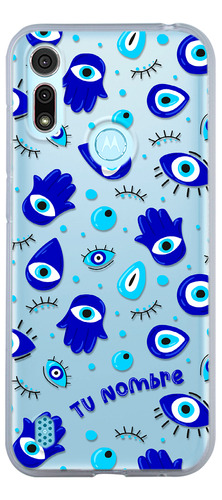 Funda Para Motorola Ojo Turco Mano Fátima Hamsa Tu Nombre