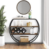 Apepro Demilune Console Table Mesa De Entrada Industrial Con