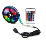 Fita Led 5050 Rgb Controle Remoto 3m 5v Usb Para Tv Pc Carro