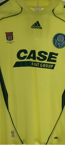 Camisa Palmeiras Verde Limão Paulista 2008 Tamanho M