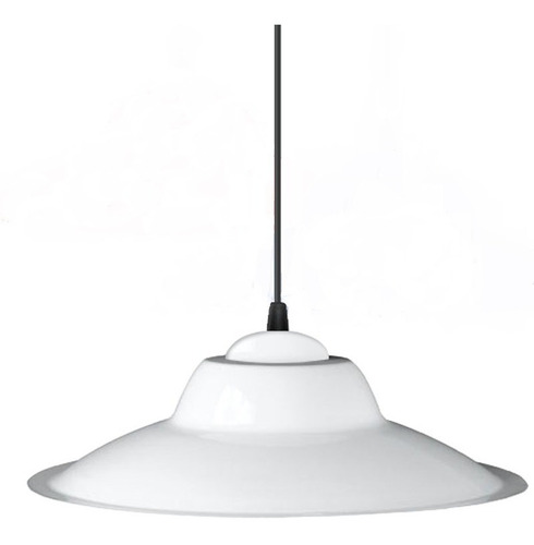 Lampara Colgante China Chapa 32cm Blanca Apto Led E27