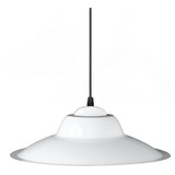 Lampara Colgante China Chapa 32cm Blanca Apto Led E27