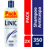  Pack X 2 Shampoo Linic Anticaspa Cabello Seco 350 Ml C/u