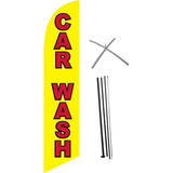Car Wash # 122 Bandera 4.2 Mts Con Mástil Y Base