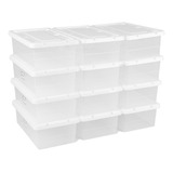 Caja De Zapatos Plástica Organizador Multiuso X6  Apilable