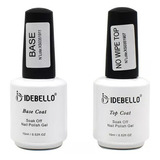 Kit Base Coat + Top Coat  Idebello 15ml / Esmalte Permanente