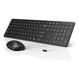 Deeliva Combo Inalámbrico Recargable Teclado Y Ratón 2.4gusb