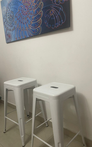 Sillas Para Barra De Cocina Bancos Alto Desayunador Blanco