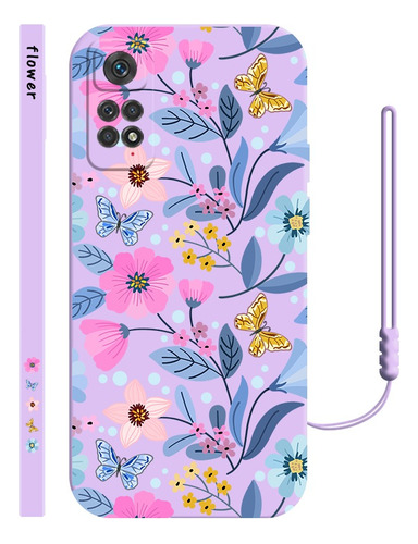 Carcasa Silicona De Flores De Colores Para Xiaomi + Correas