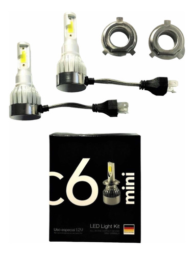 Kit Luces Cree Led C6 Sin Cooler Mini Auto H4 20 Mil Lumens