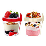 Set 2 Vasos Para Yogurt Frutas O Cereales 500ml Titiz