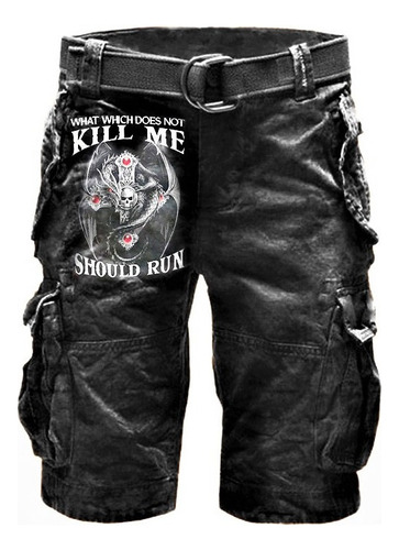 Pantalones Cortos De Playa Con Estampado De Punk Para Hombre