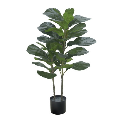 Arvore Permanente Ficus Lyrata Real Toque C/pote 1m