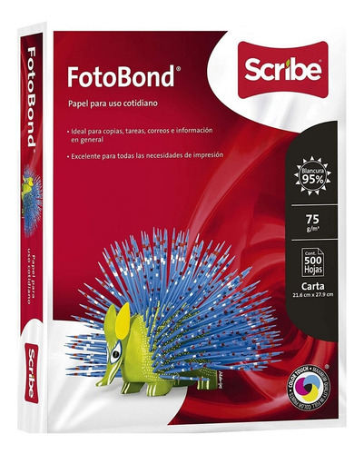 Paquete De Hojas Fotobond Carta 95 % Blancura 500 Hojas 