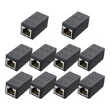 Paquete De 10 Acopladores Rj45, Acoplador Ethernet, Con...