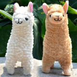 2pcs Bonito Brinquedo De Pelúcia Alpaca Camelo Creme Lhama