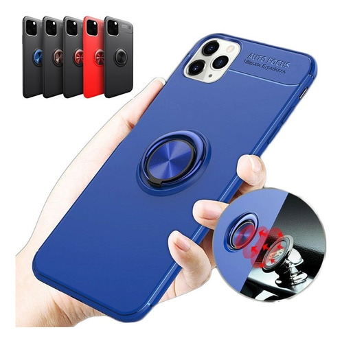 Funda De Protección Para iPhone Carcasa Con Anillo Soporte