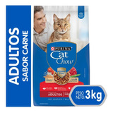 Alimento Para Gatos Cat Chow 3 Kg Carne(2 Saco)super