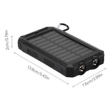 10000mah Móvil Lámpara Solar Cargador Dual Usb Batería De