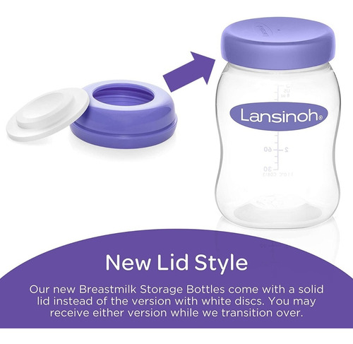 Lansinoh - Botellas Para Extractor De Leche Materna, 4 Unida Color Purple