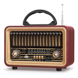 Prunus Radio Bluetooth Retro Con Altavoces De Graves Ricos,